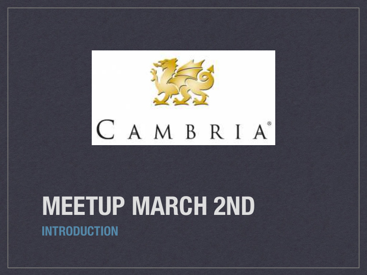 meetup march 2nd