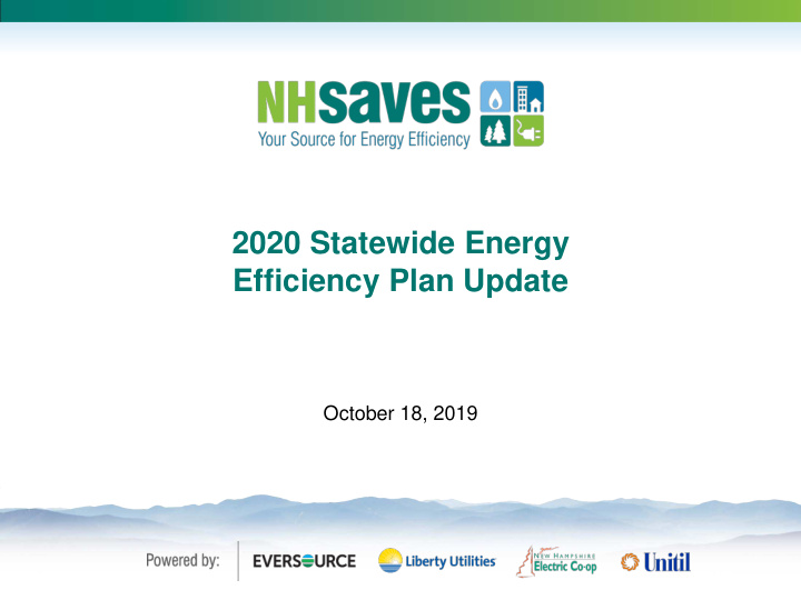 2020 statewide energy efficiency plan update