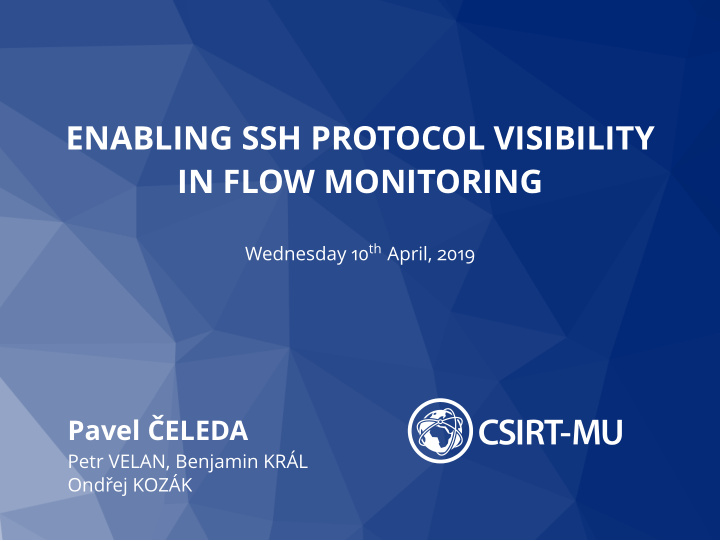 enabling ssh protocol visibility in flow monitoring