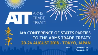 Wifi  Username: ##  Password: ##  Status of the Voluntary Trust Fund  Dumisani DLADLA, Head of the