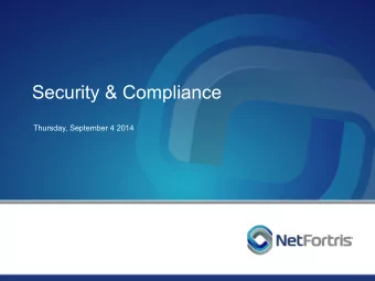 Security &amp; Compliance  Thursday, September 4 2014  What is a security breach/attack?  A