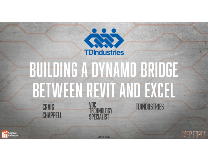 building a dynamo bridge between revit and excel