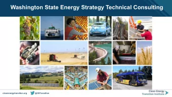 Washington State Energy Strategy Technical Consulting  cleanenergytransition.org  @CETransition  2