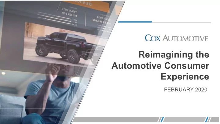 reimagining the automotive consumer experience