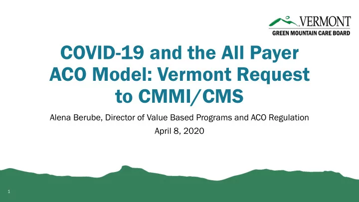 aco model vermont request