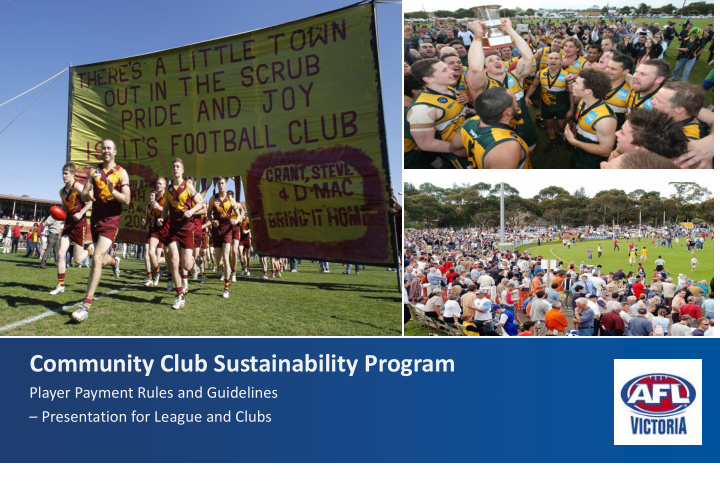 community club sustainability program