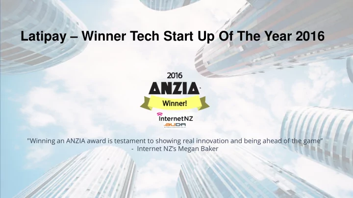 latipay winner tech start up of the year 2016