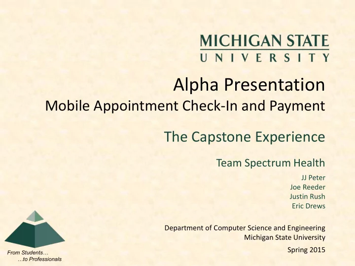 alpha presentation