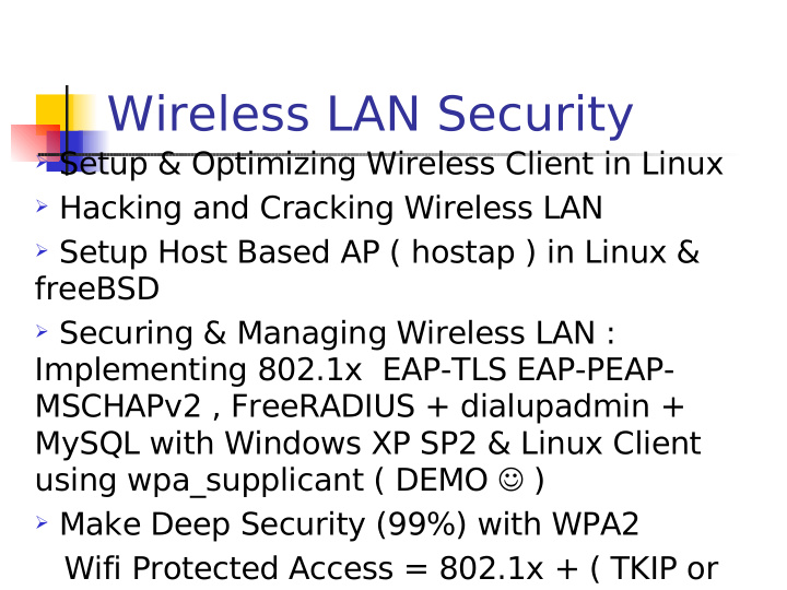 wireless lan security