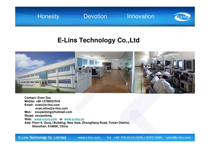 e lins technology co ltd