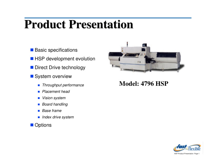 product presentation product presentation