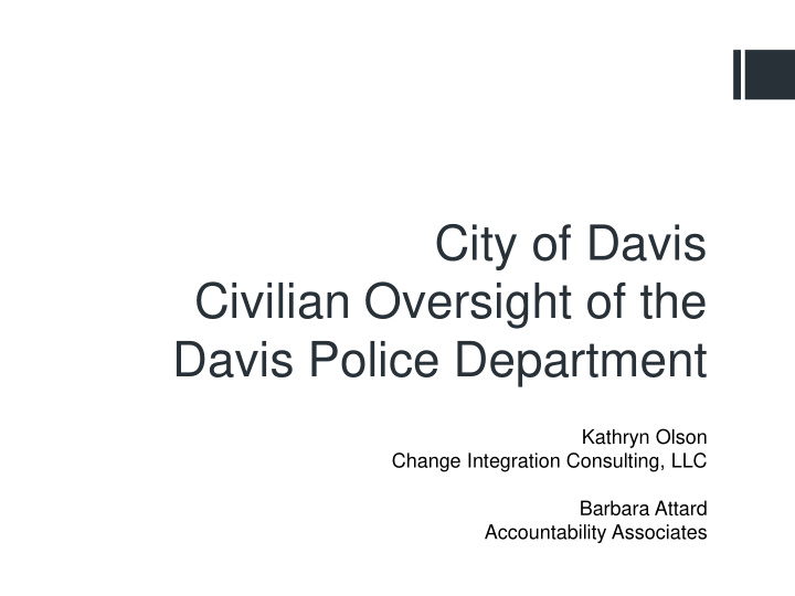 city of davis civilian oversight of the davis police