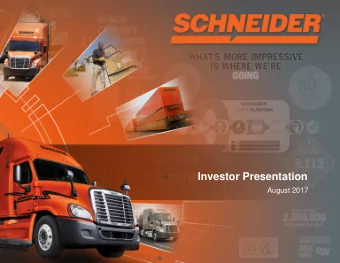 Investor Presentation  August 2017  Disclaimer and Forward-Looking Statements  Special Note