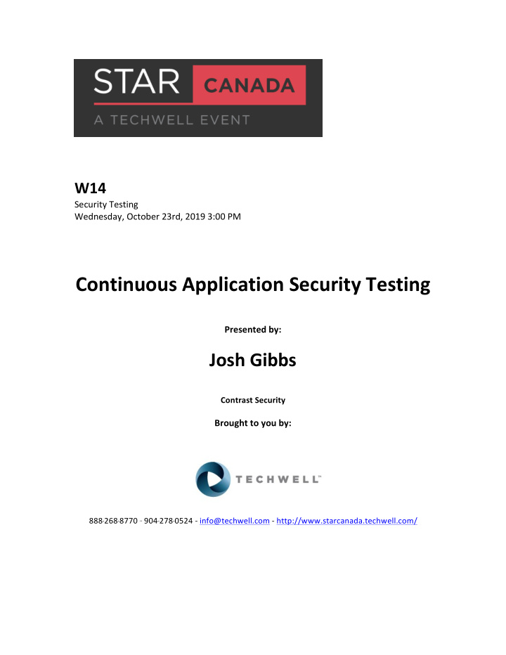 continuous application security testing