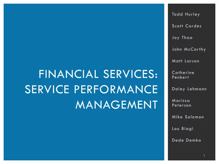 financial services