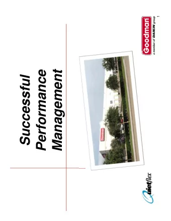 Performance  Management  Successful  Objectives  Objectives  At the end of this session, you will