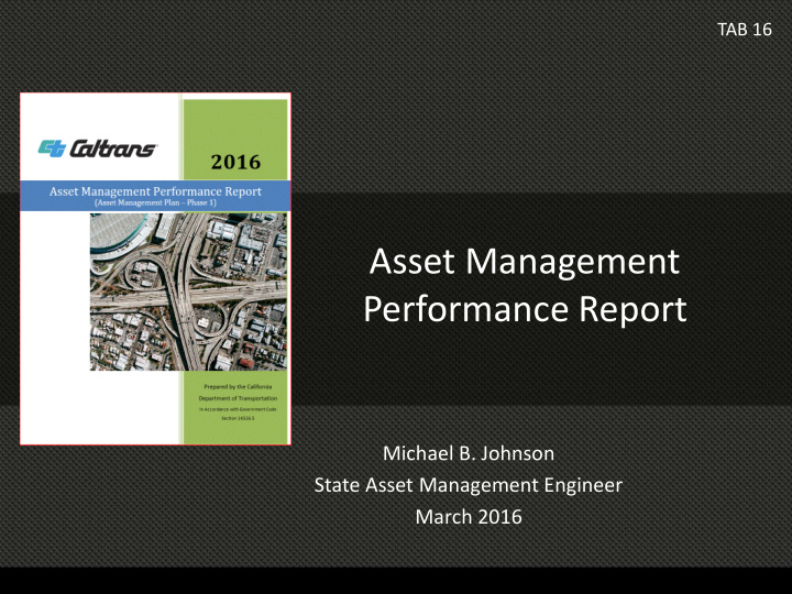asset management performance report