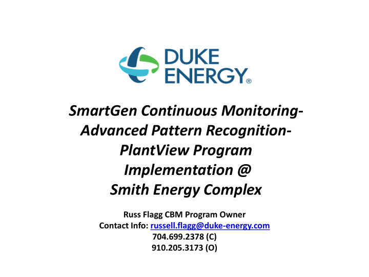 smartgen continuous monitoring