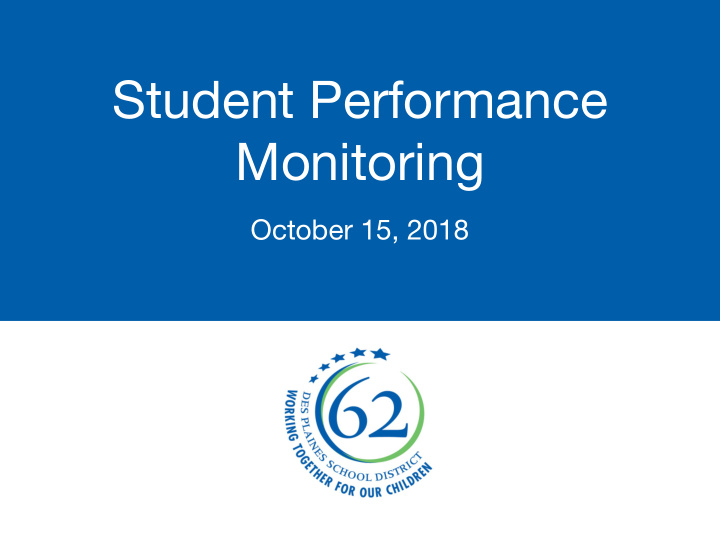 student performance monitoring