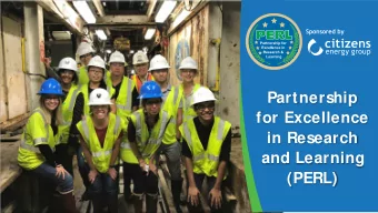 Partnership  for Excellence  in Research  and Learning  (PERL)  Citizens Energy Group Today  We