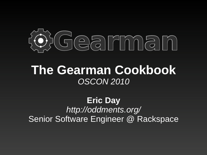 the gearman cookbook