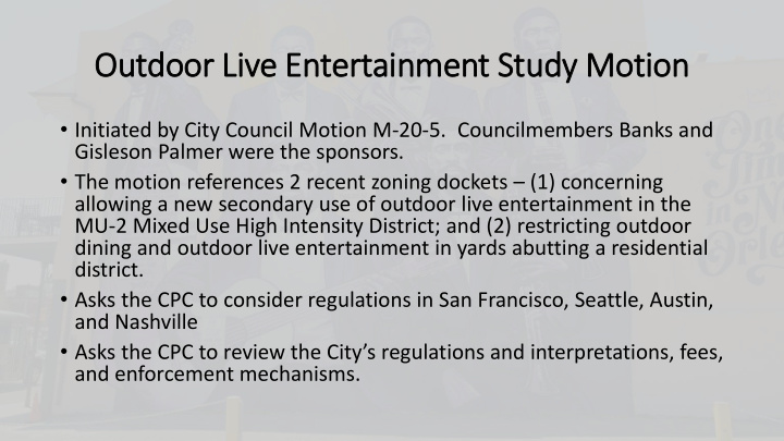 outdoor live entertainment study motion