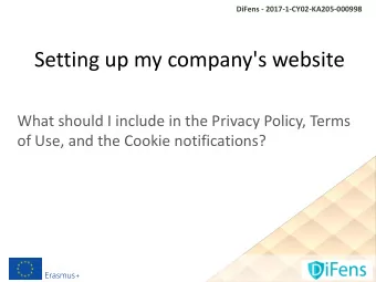Setting up my company's website  What should I include in the Privacy Policy, Terms  of Use, and