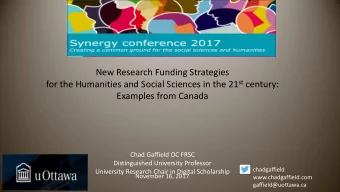 Chad Gaffield OC FRSC  Distinguished University Professor  chadgaffield  University Research Chair