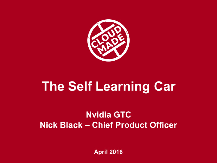 the self learning car