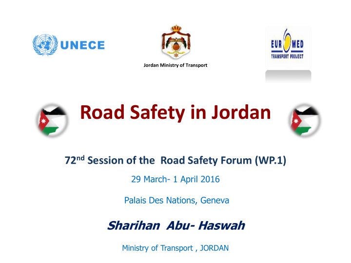 jordan ministry of transport road safety in jordan 72 nd