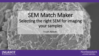 SEM  SEM M  Match  ch Mak  aker  Sel  Selectin  ing the  e righ  ght SE  SEM for  or imagin  ing