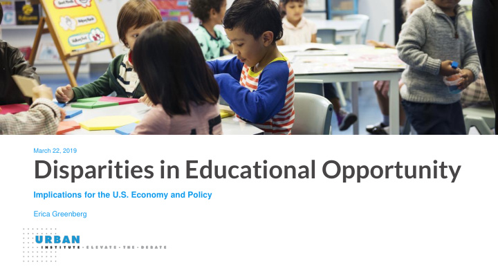 disparities in educational opportunity