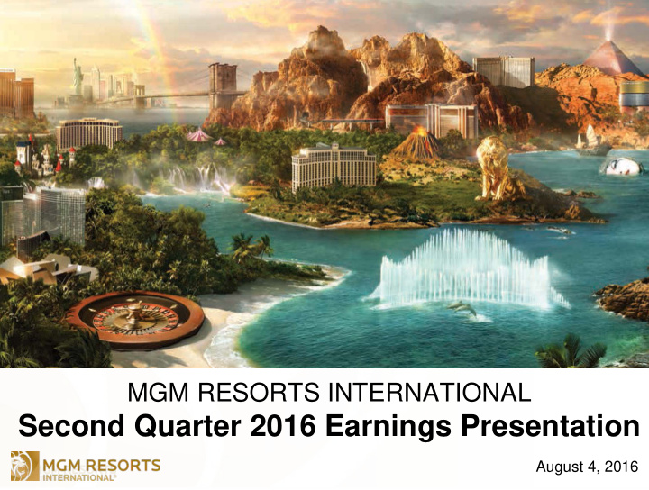 second quarter 2016 earnings presentation