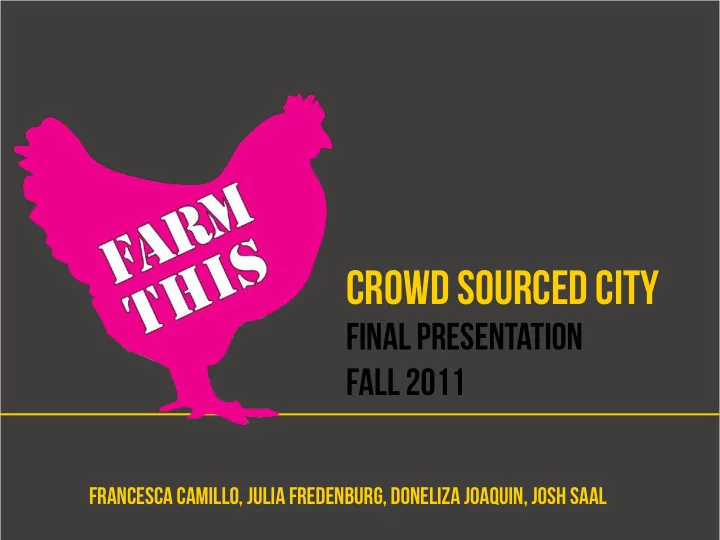 crowd sourced city