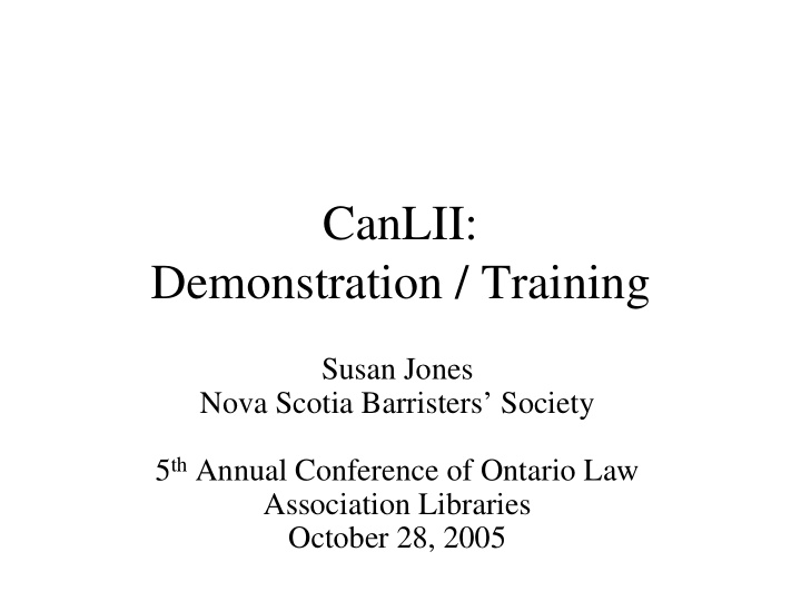 canlii demonstration training