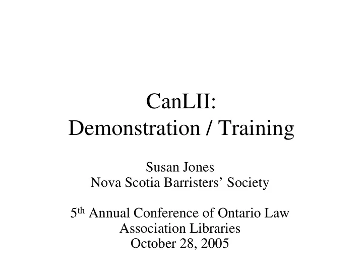 canlii demonstration training