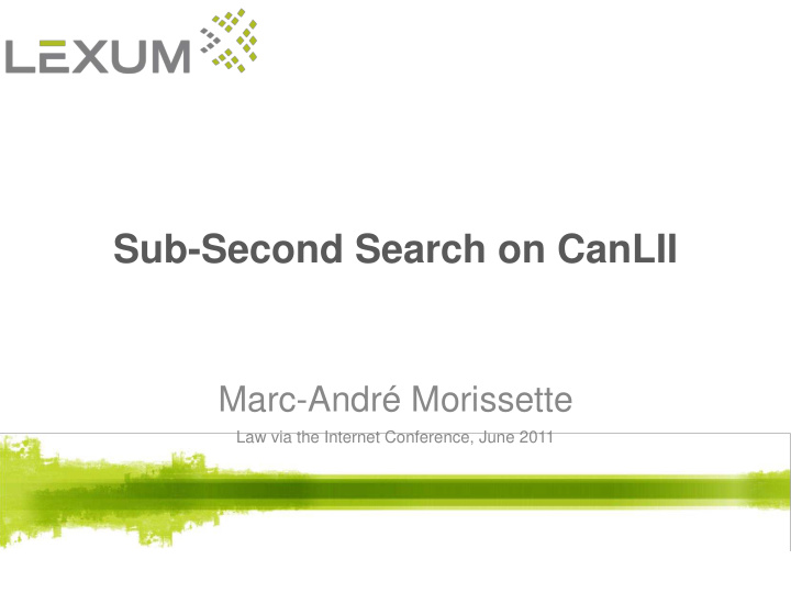 sub second search on canlii