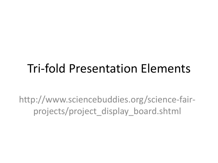 tri fold presentation elements