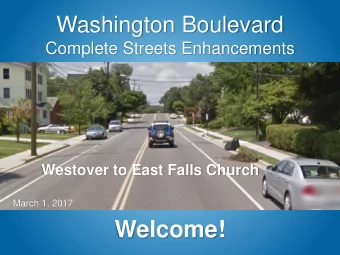 Welcome!  Arlington Transportation Projects    Most projects developed by the County are