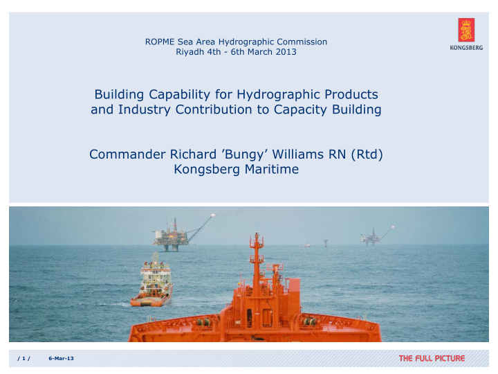 building capability for hydrographic products and