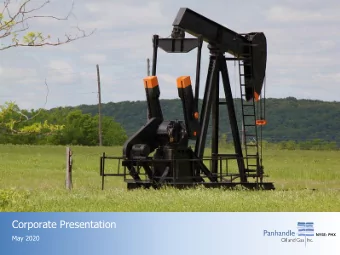 Corporate Presentation  May 2020  Cautionary Statement Regarding Forward-Looking  Statements