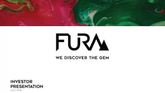 Investor  Presentation  1  Private &amp; Confidential  July 2018  Legal Disclaimer This