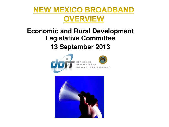 economic and rural development legislative committee 13