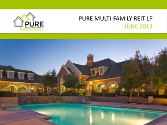 MANAGEMENT PRESENTATION  Canadas only publicly traded vehicle which offers investors  exclusive