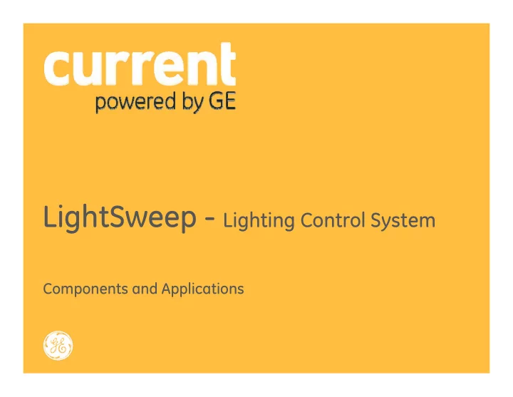 what is lighting controls