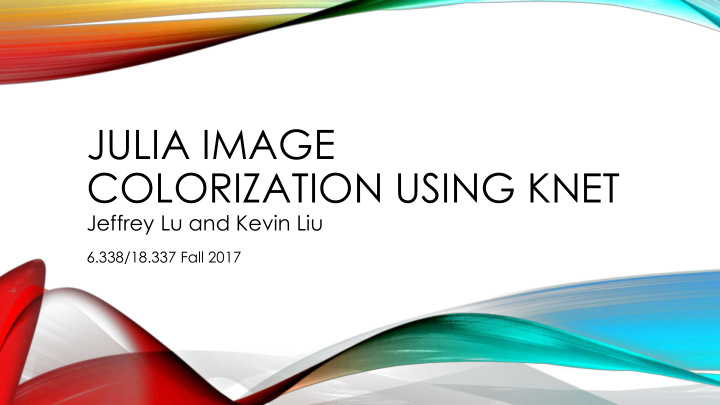 colorization using knet