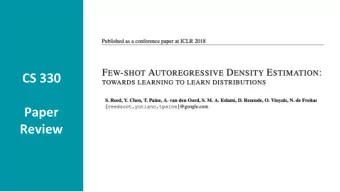 CS 330  Paper  Review  Learning to learn distributions    Why Learn distributions aka learn