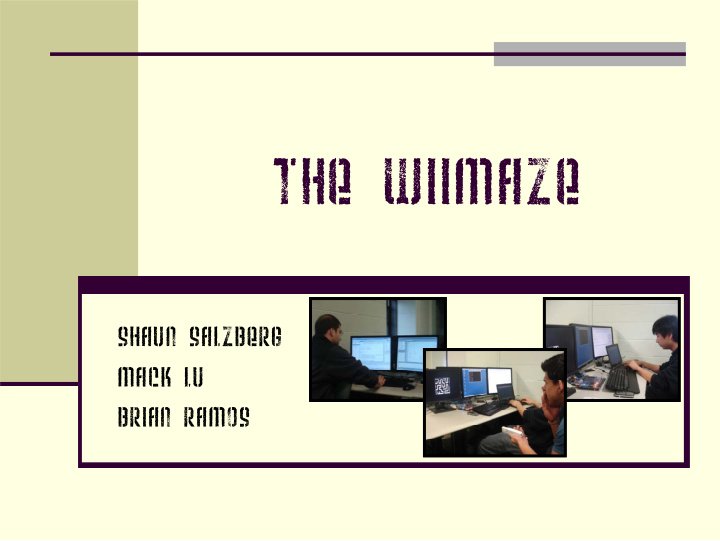 the wiimaze