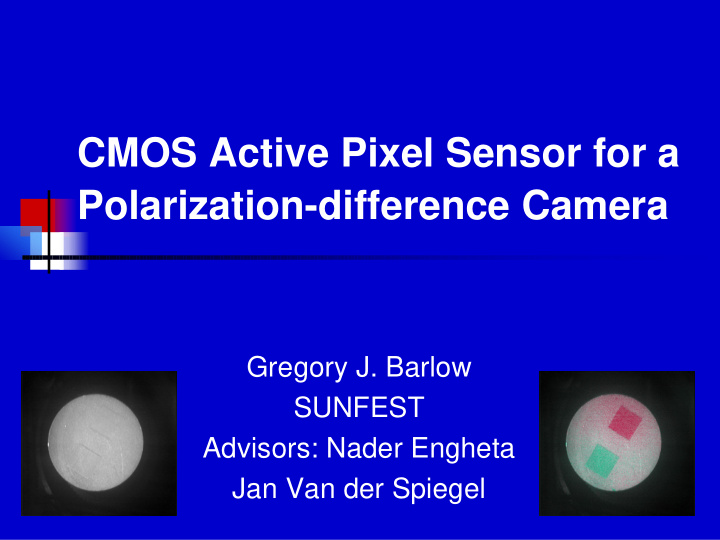 cmos active pixel sensor for a polarization difference