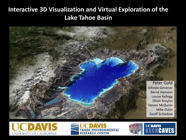 interactive 3d visualization and virtual exploration of